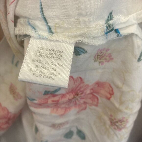 Linda Anderson Floral Embroidered Tunic Top Womens XL Boho Colorful 3/4 Sleeve - Picture 8 of 13